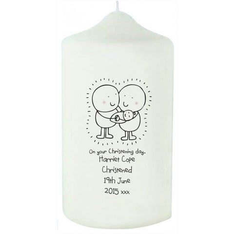 Chilli & Bubble's Christening Candle