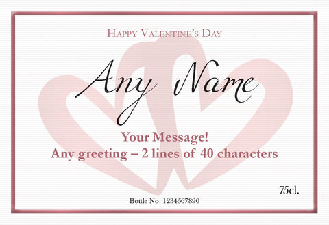 Valentine's Day Classic Labels for White Wine