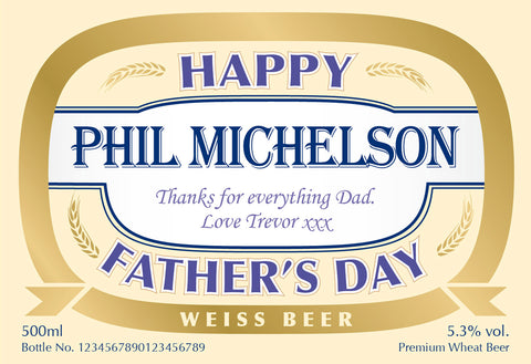 Father's Day Labels for Wheat Beer (Pack of 2)