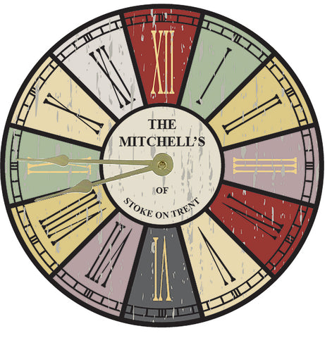 Distressed Round Clock