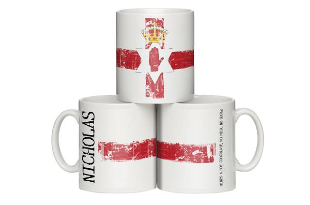 Personalised Northern Ireland Grunge Mug