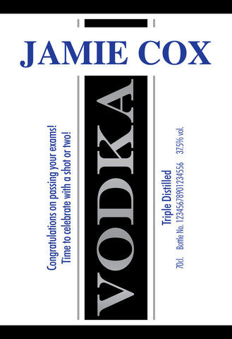 Black Stripe Labels for Vodka (Pack of 12)