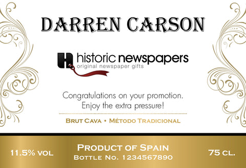 Corporate Traditional Labels for Cava (Pack of 2)