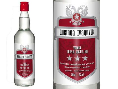 Red Shield Personalised Vodka