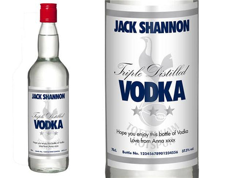 Spurs Stars Personalised Vodka