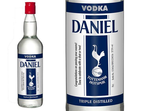 Spurs Stripe Personalised Vodka