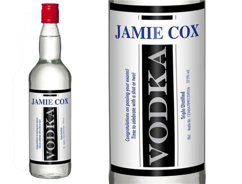 Black Stripe Personalised Vodka