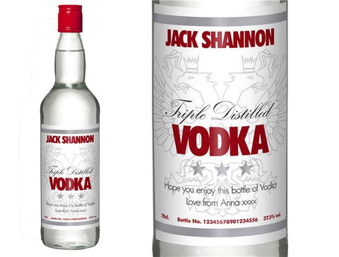 White Personalised Vodka