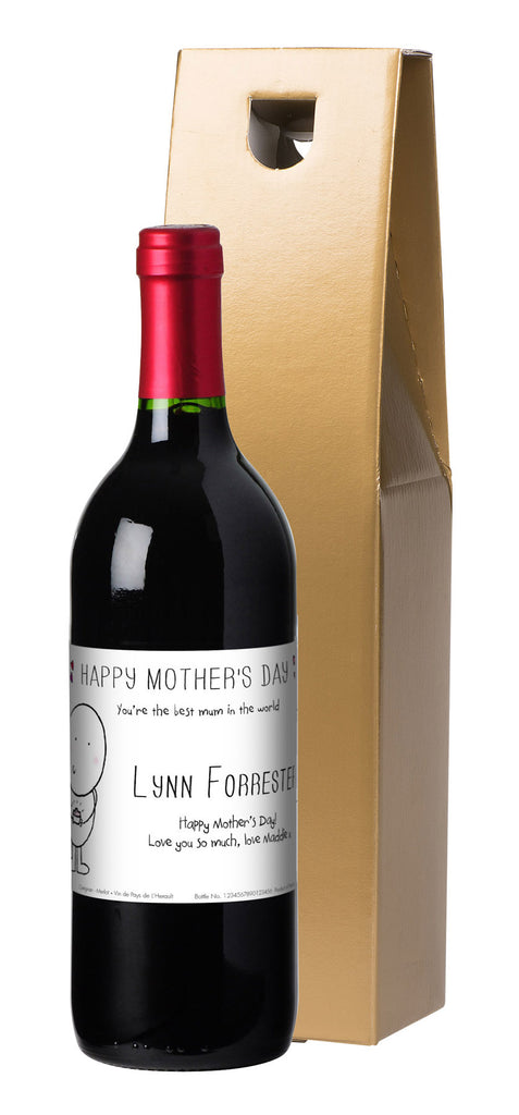 French AC Chilli & Bubble's Mother's Day Red Wine in a Gold Box