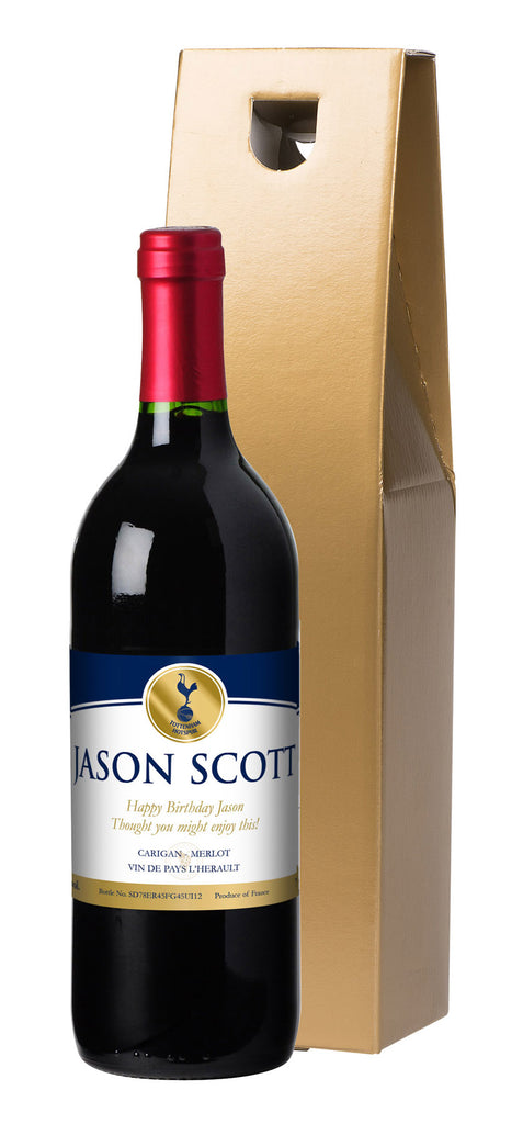 French VdP Spurs Gold Red Wine in a Gold Box