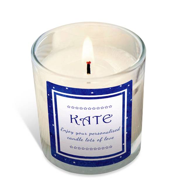Personalised Stars Vanilla Scented Candle