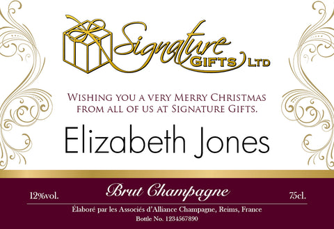Corporate Gold Labels for Champagne