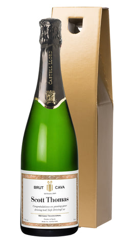 Classic White Cava in a Gold Gift Box