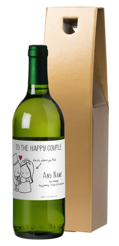 French AC Chilli & Bubble's Wedding White Wine in a Gold Box