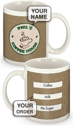 Personalised Coffee House Takeaway Mug