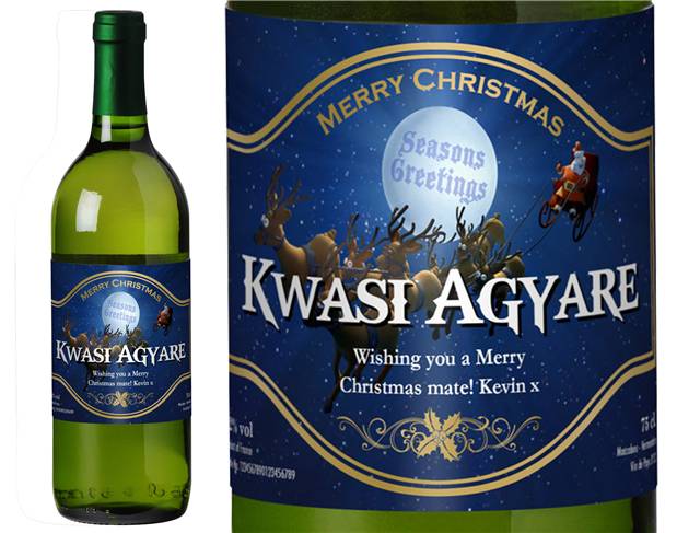 Santa Personalised White Wine