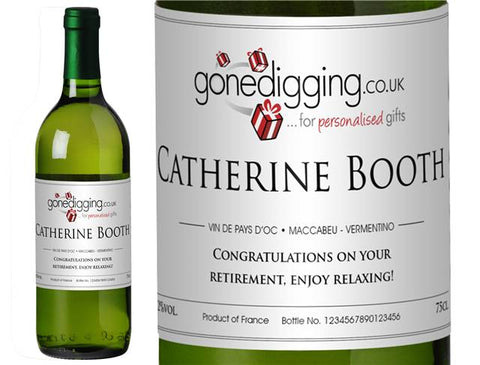 Corporate Classic Personalised White Wine