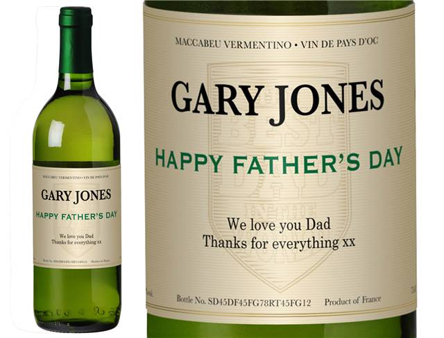 Father's Day Classic Personalised White Wine