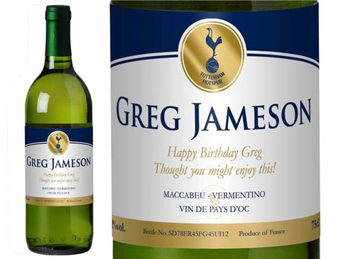 Spurs Gold Personalised White Wine