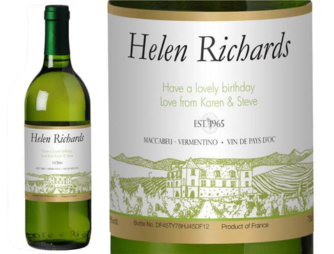 Vineyard Personalised White Wine