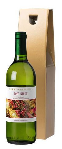 Christmas Decorations Personalised White Wine