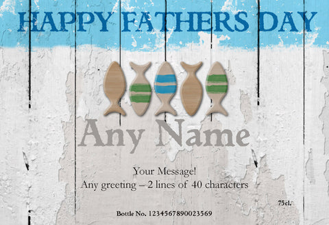 Father's Day Fishing Labels for White Wine
