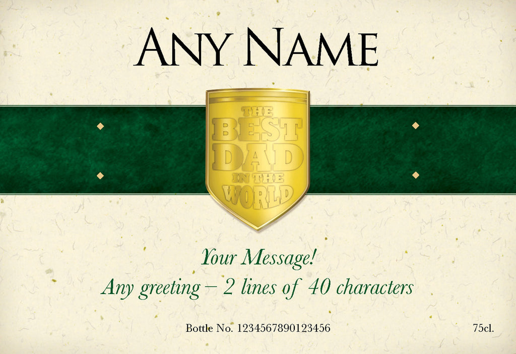 Father's Day Shield Labels for White Wine (Pack of 12)