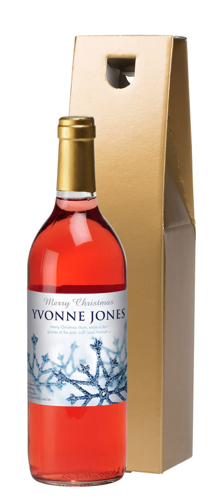 French VdP Winter Snow Rosé Wine in a Gold Box