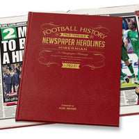 Hibernian Football Newspaper Book - Leather Red Cover