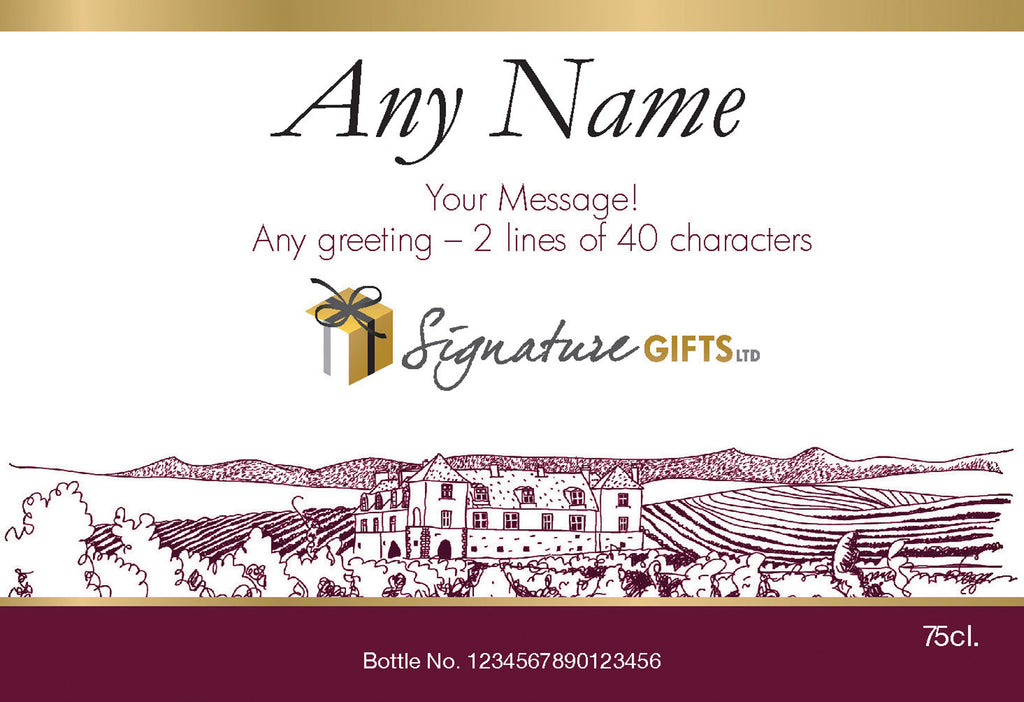 Corporate Vineyard Labels for Red Wine (Pack of 2)