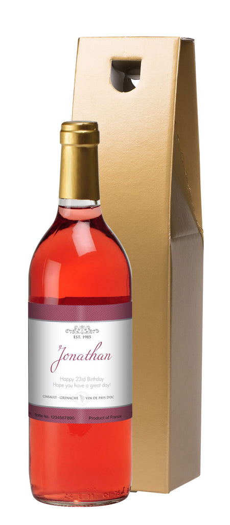 French AC Frame Rosé Wine in a Gold Box
