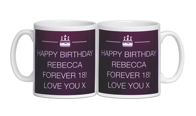 Personalised Birthday Text Message Mug
