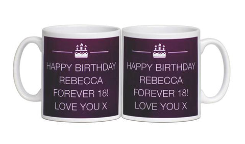Personalised Birthday Text Message Mug