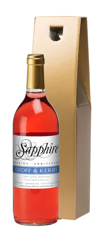 French AC Sapphire Anniversary Rosé Wine in a Gold Box