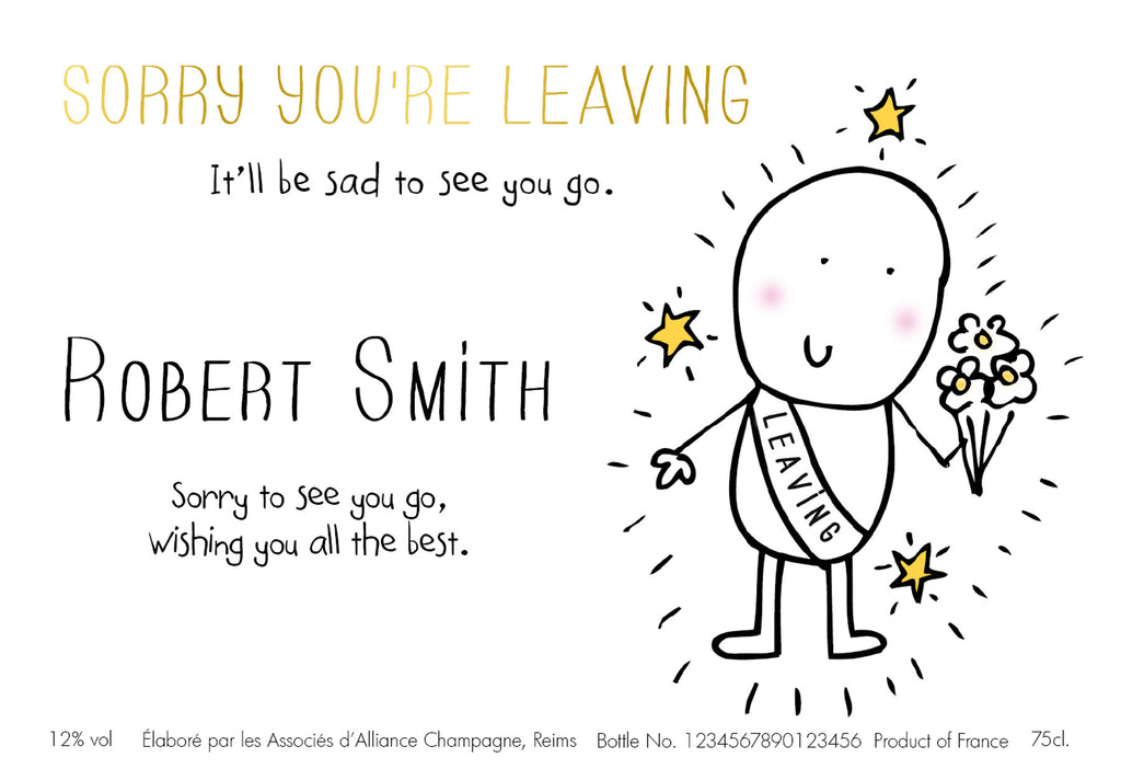 Chilli & Bubble’s Leaving Labels for Champagne