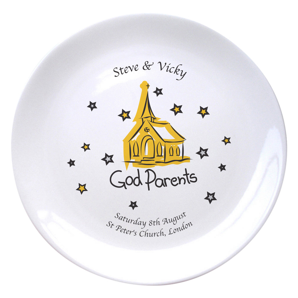 Church Godparents 8" Bone China Coupe Plate