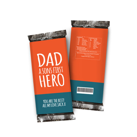 Sons First Hero Chocolate Bar Orange & Blue