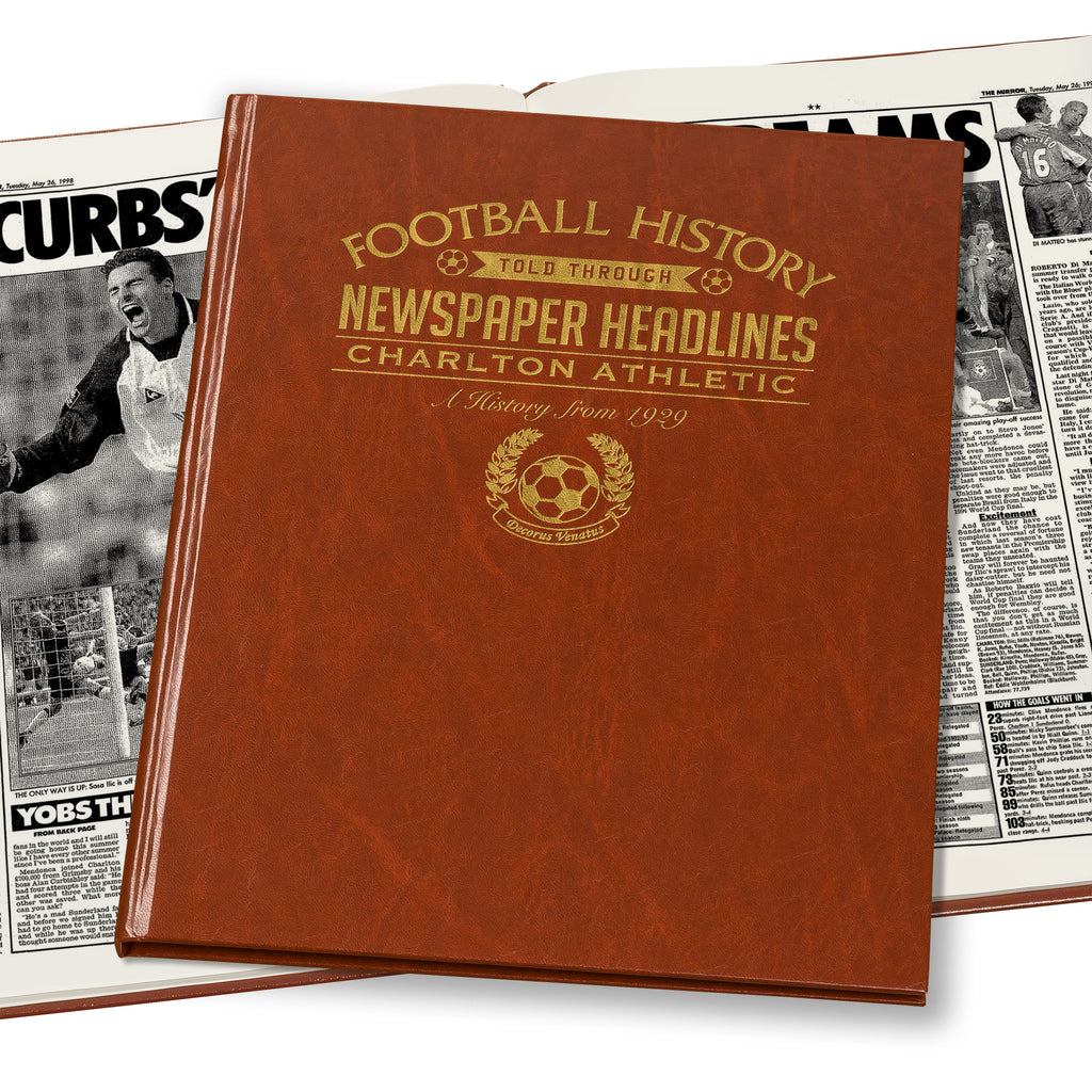 Charlton Football Newspaper Book - Brown Leatherette