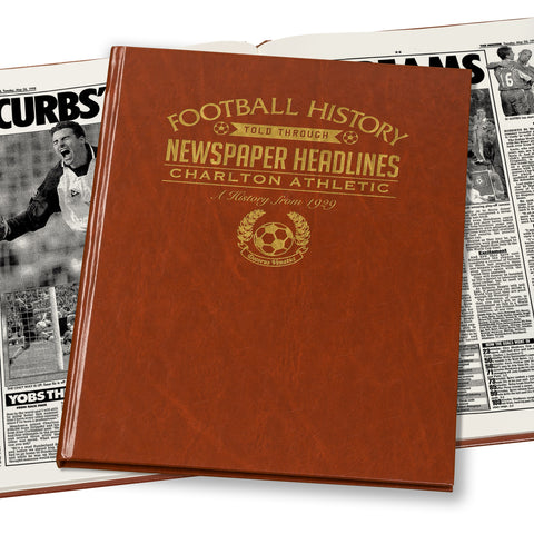 Charlton Football Newspaper Book - Brown Leatherette