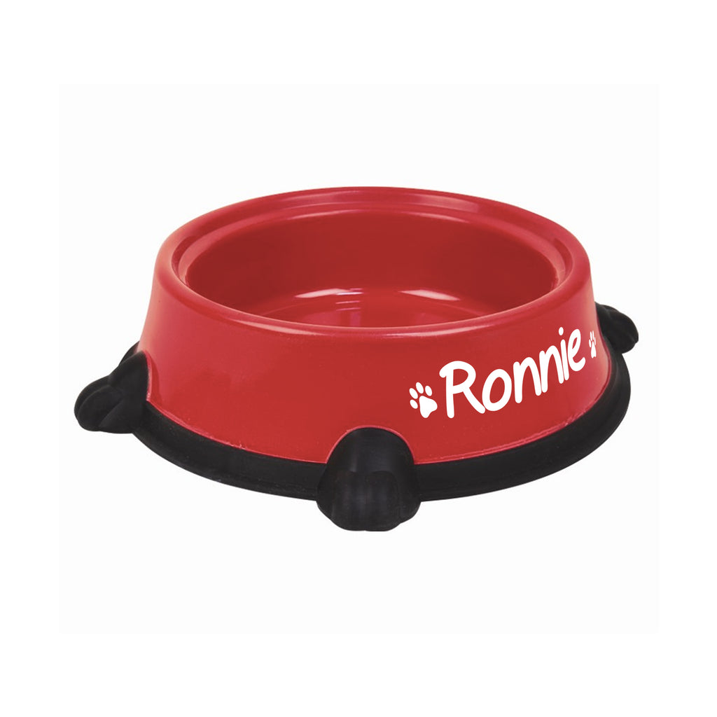 Single round feeding bowl Red