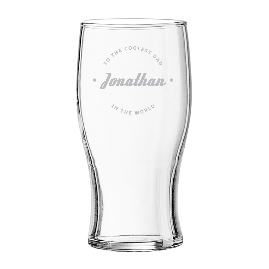 Coolest Dad Ever Tulip Pint Glass