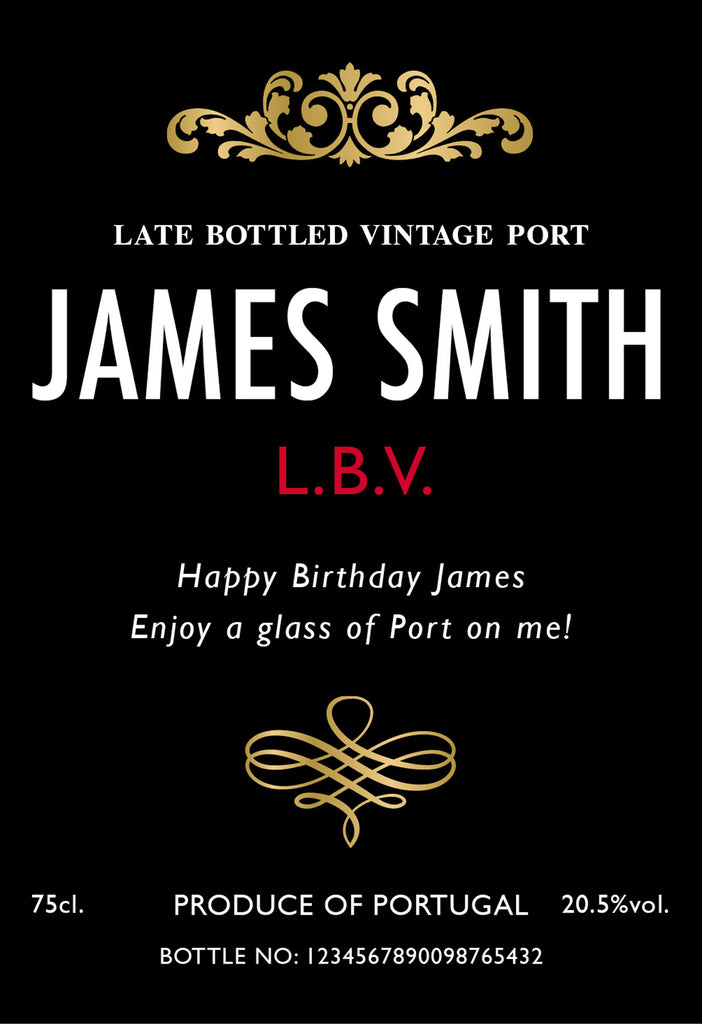 Traditional Black Port in a Silk Lined Box