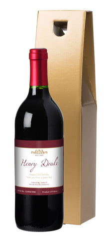 French VdP Frame Red Wine in a Gold Gift Box