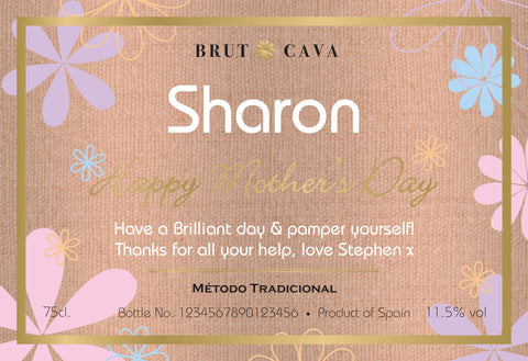Mother's Day Flowers Labels for Cava