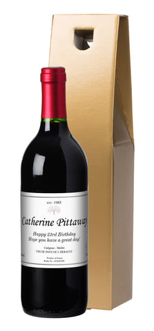 French AC Classic Red Wine in a Gold Gift Box