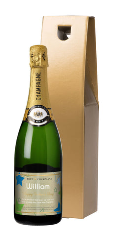 Father's Day Stars Champagne in a Gold Gift box