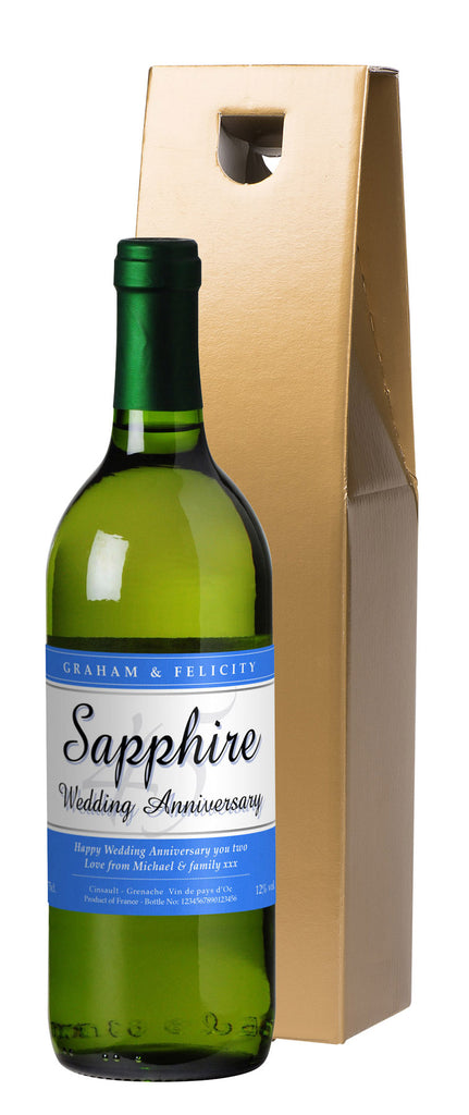 French VdP 45th Anniversary White Wine in a Gold Box