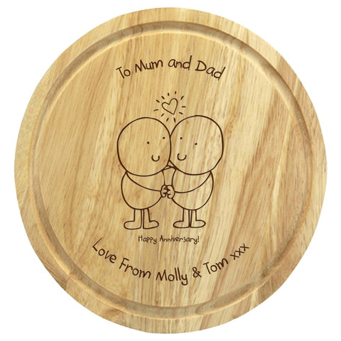 Chilli & Bubbles Anniversary round chopping board