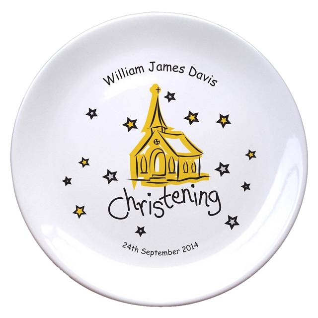 Church Christening 8" Bone China Coupe Plate