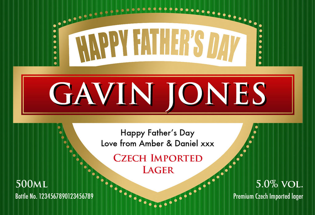 Father's Day Labels for Lager (Pack of 2)